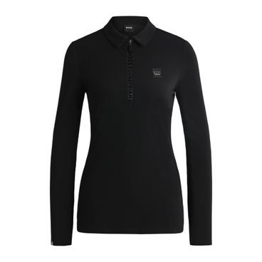 Tričko Boss Equestrian Chess s dlouhým rukávem dámské Kolekce 2025