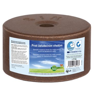Minerální liz z mořské soli proti žaludečním vředům koní 3kg