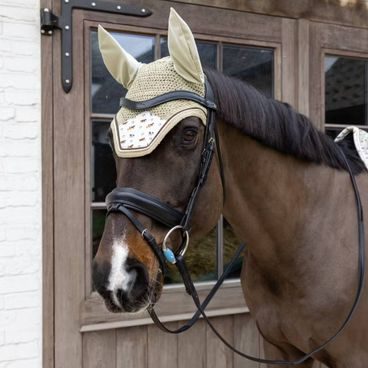 Čabraka na uši Kentucky Wellington Velvet Horse Printing