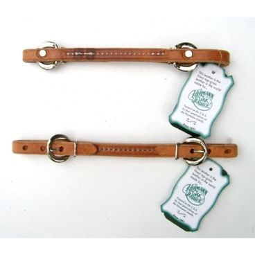 *W* Podbradní řemínek Straight Stitched Hearman Oak Leather Curb Strap