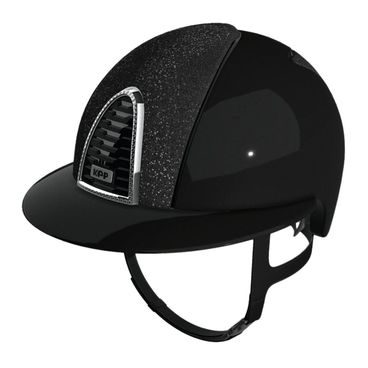 Jezdecká ochranná helma KEP Cromo 2.0 Polish Polo Metal Luminor S-M černá - SLEVA oděrky