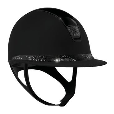Jezdecká helma Samshield MissShield Shadowmatt 2.0 Top Glossy FB Crystal Intarsia Chrome black