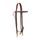 Uzdečka westernová Paul Taylor Oiled Harness Leather Single Buckle Browband Headstall with Snaps