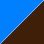 azure blue/brown