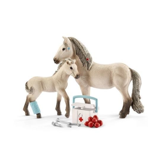 Schleich 42430 - Set hříbě a islandská klisna s lékárničkou