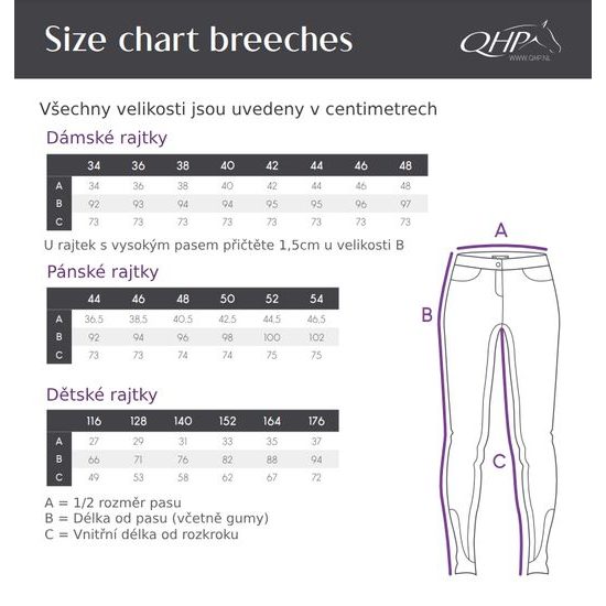 Jeggings QHP Eden Full Grip sed dámské