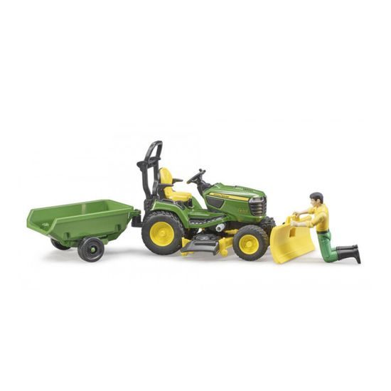 Bruder 62104 - Zahradní traktor John Deer s příslušenstvím