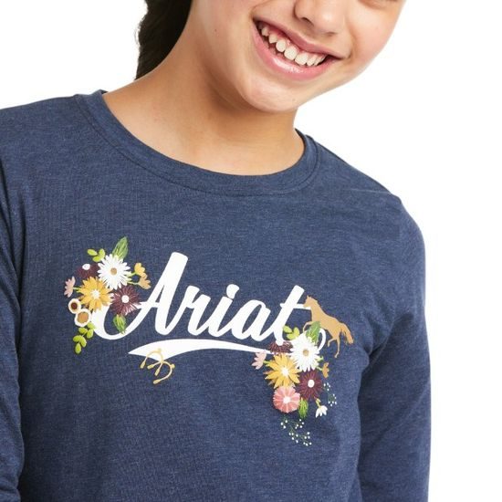 Tričko Ariat Flora Fauna Logo dl. rukáv dětské