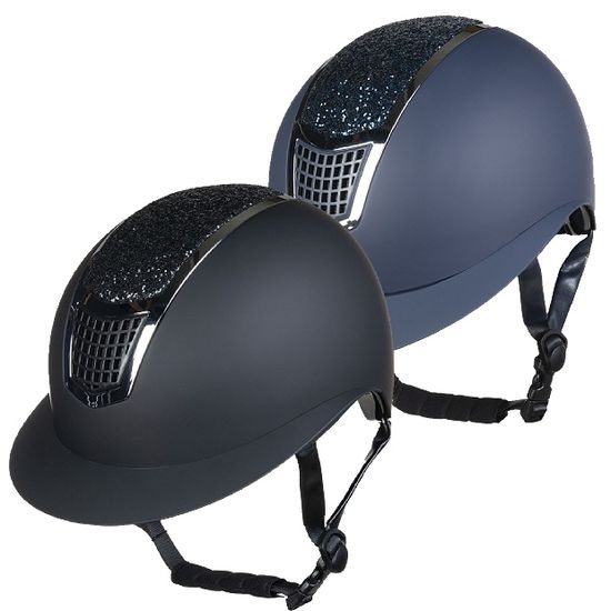 HKM Glamour Rijhelmen Zwart/Multicolour L=58-60cm