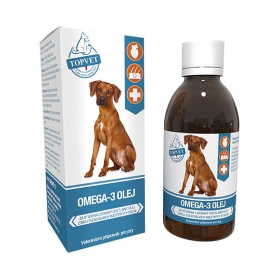 Topvet Omega 3 olej - pes 200ml AKCE -30% (320-224)