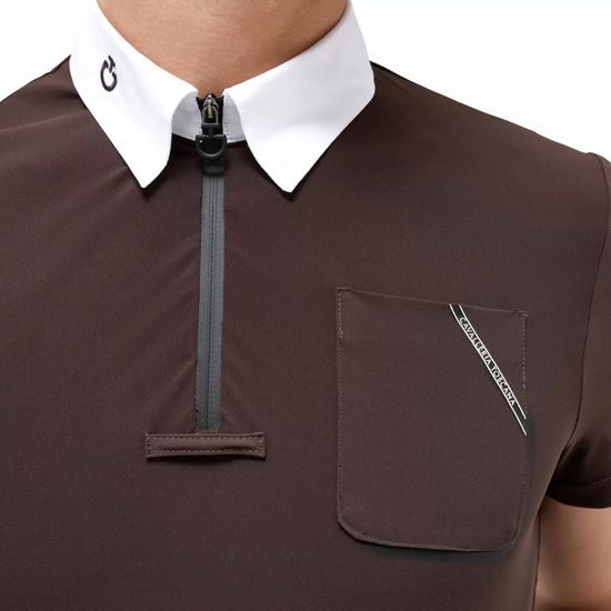 Závodní tričko Cavalleria Toscana Jersey Competition Zip Polo Pocket pánské KOLEKCE 2023/24