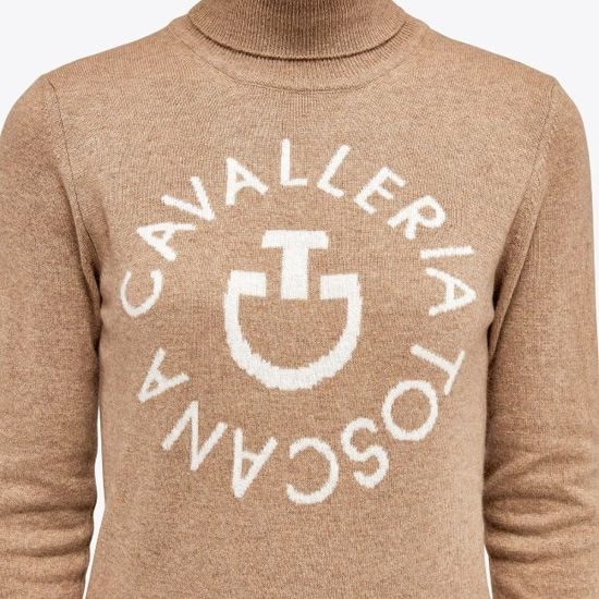 Svetr/Rolák Cavalleria Toscana Cashmere Jacquard Orbit Crew dámský KOLEKCE 2022/23