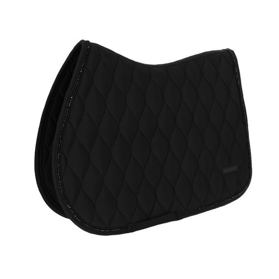 Podsedlová dečka Equitheme Pearl černá VS - SLEVA - propálený materiál na levé straně