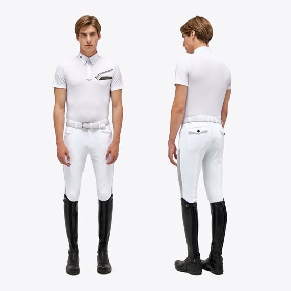 Závodní tričko Cavalleria Toscana Lightweight Piquè Polo Embossed Logo pánské Kol 2023