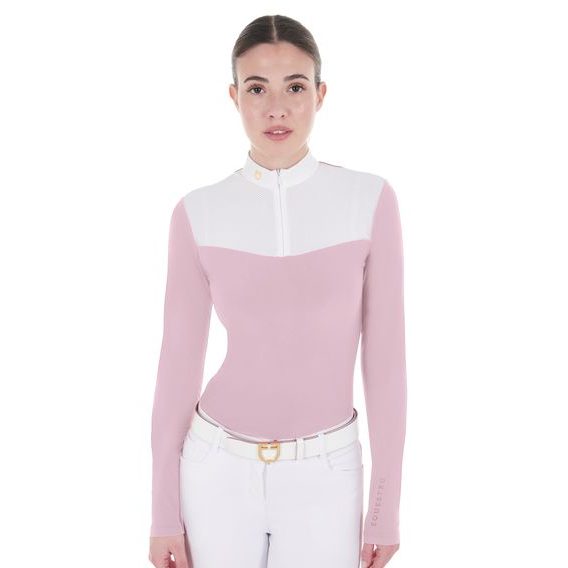 Tričko závodní Equestro Zip dl. rukáv dámské Kolekce 2024/25