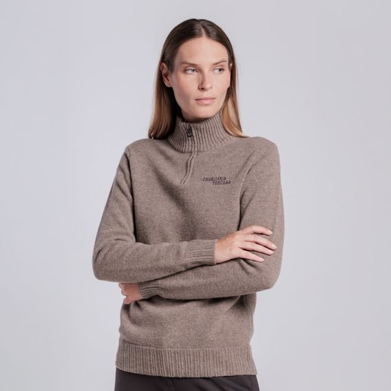 Svetr s rolákem Cavalleria Toscana Pure Wool Half Zip dámský Kolekce 2026/27