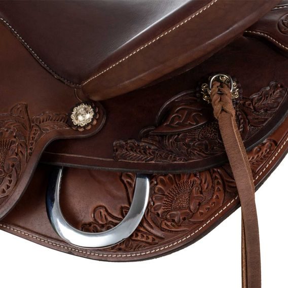 *W* Sedlo westernové Freemax Short Leather Cow Brown