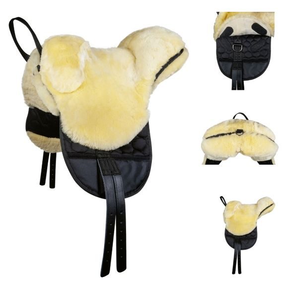 Beránkové sedlo/pad HKM černé/natural