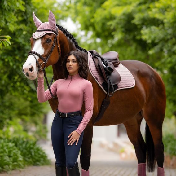 Podsedlová dečka LeMieux Suede Square Blossom Kolekce 2025