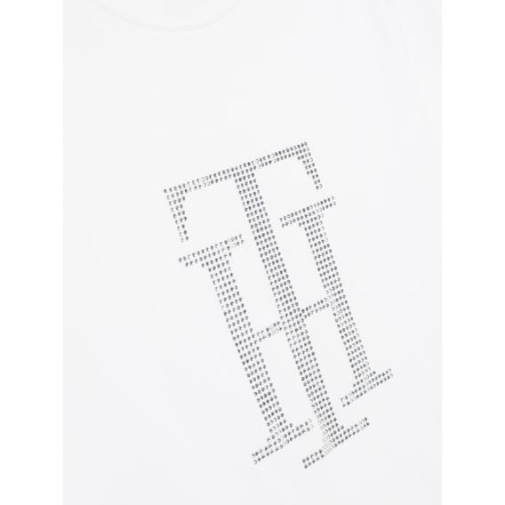 Tričko Tommy Hilfiger Equestrian Rhinestone dámské DOPRODEJ