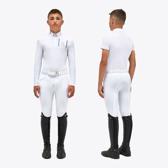 Závodní tričko Cavalleria Toscana Pocket Print Jersey Zip dl. rukáv dětské/chlapecké KOLEKCE 2023