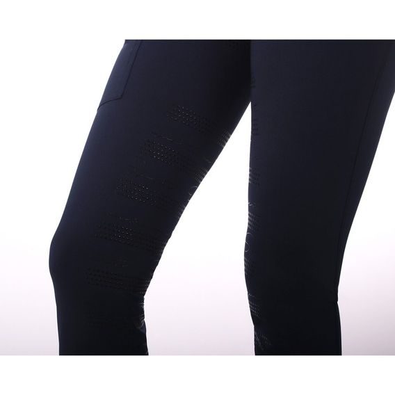 Jeggings QHP Eden Full Grip sed dámské - SLEVA - 2. jakost - lehce rozpárané