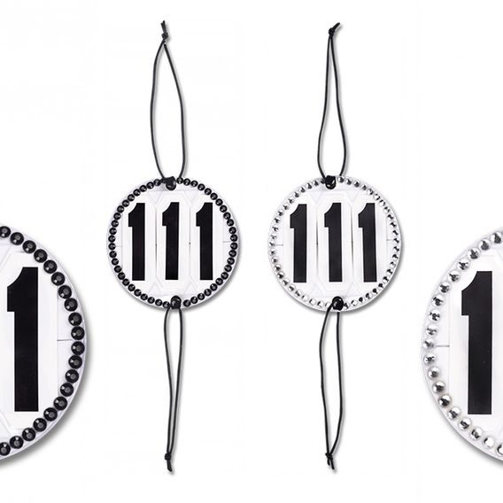 Sada startovních čísel na uzdečku s kamínky