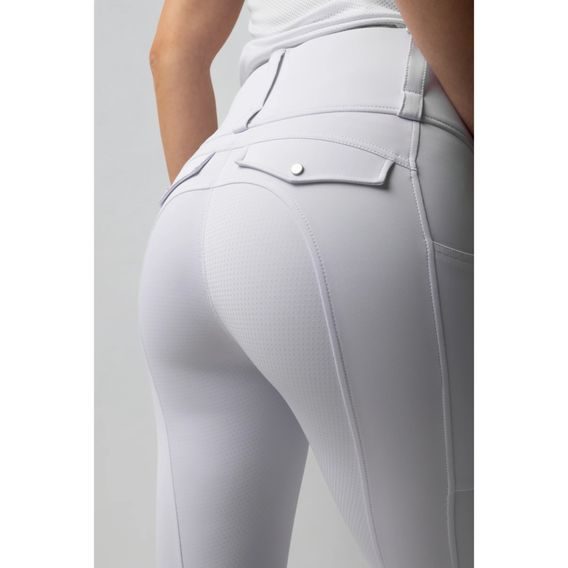 Jeggings Horze Anya UPF 50+ Full Grip dámské bílá S/36 - SLEVA - špinavé v oblasti sedu