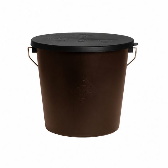 Vědro s víkem Kentucky 5l hnědé - SLEVA - víčko jiné barvy (černá)