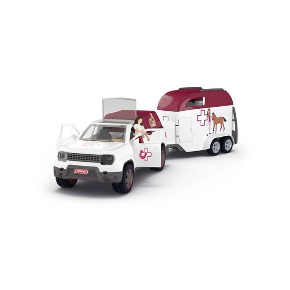 Schleich 42704 - Mobilní veterinář s přívěsem