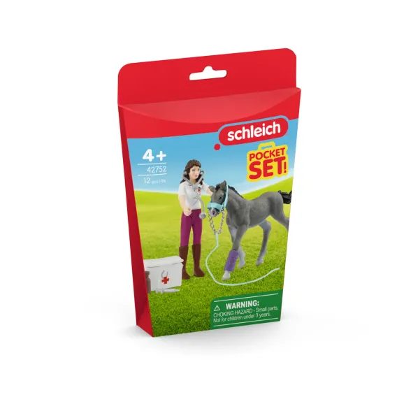 Schleich 42752 - Péče o koně s trakénským hříbětem, hrací sada