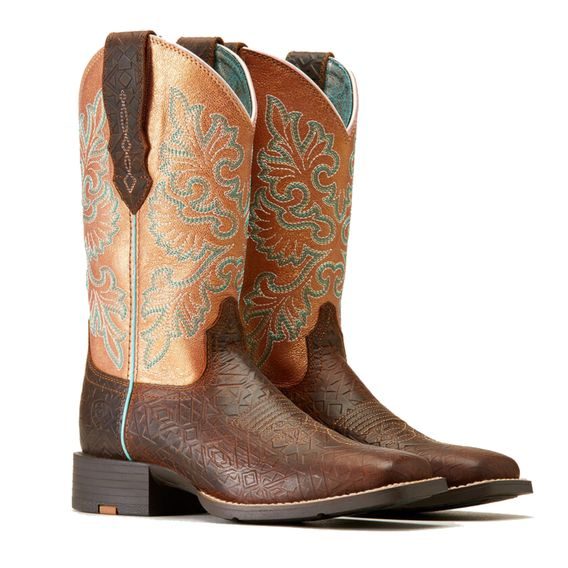 *W* Westernové boty Ariat Round Up Wide Square Toe Stretchfit dámské KOLEKCE