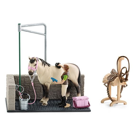 Schleich 42104 - Mycí box na koně s příslušenstvím DOPRODEJ