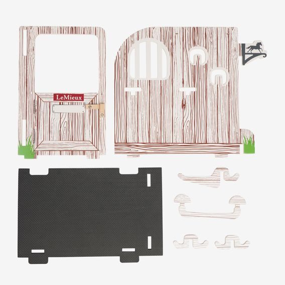 Hračka LeMieux Toy Pony Wooden Stable Set