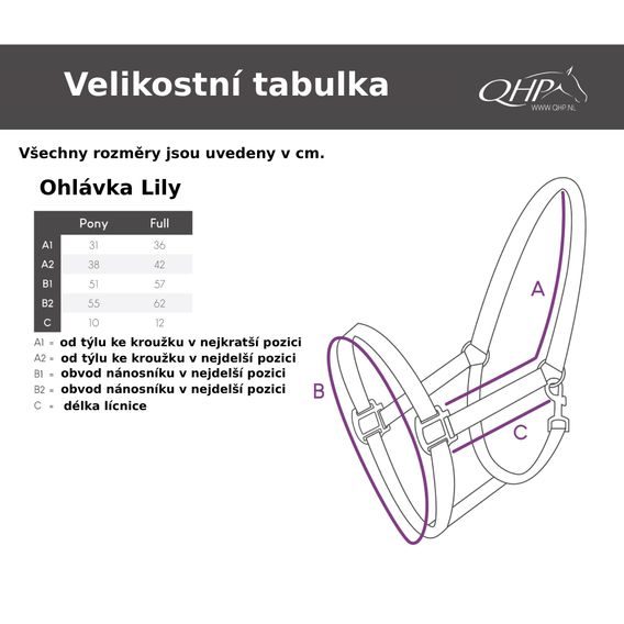 Ohlávka hříběcí QHP Lily