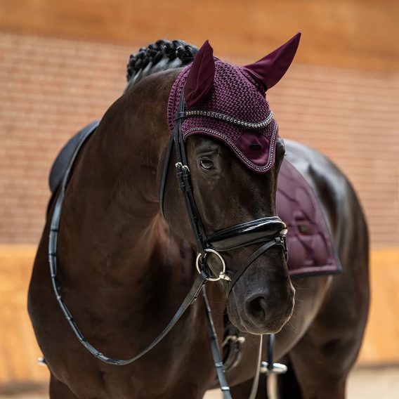 Čabraka na uši Equestrian Stockholm Modern Crystal Mauve Wine Kolekce 2026/27