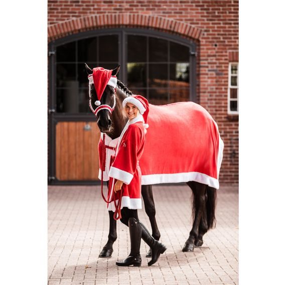 Čabraka na hlavu Horze Christmas Cap red Kolekce