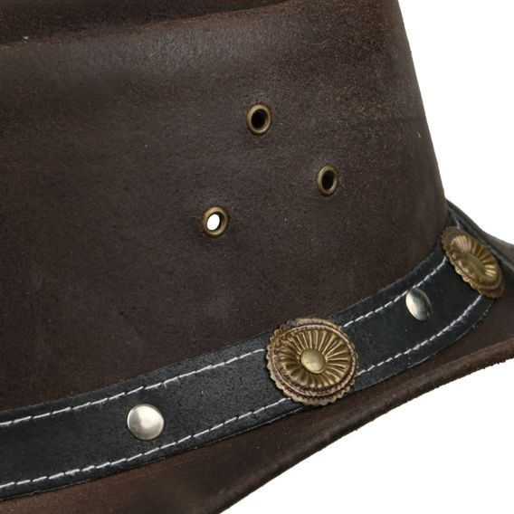 *W* Westernový klobouk Australian Adventure Wear dětský kožený XS 52-53 CM