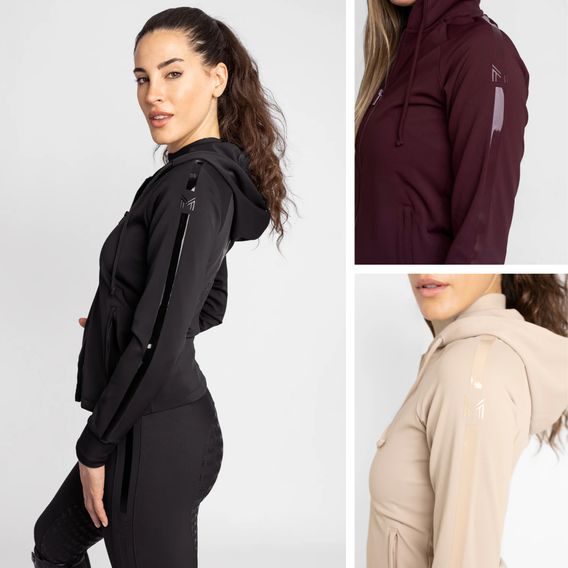 Mikina Maximilian Equestrian Reflection Zip Hoodie dámská KOLEKCE