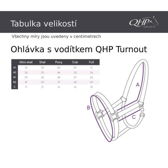 Ohlávka s vodítkem QHP Turnout Kolekce 2026