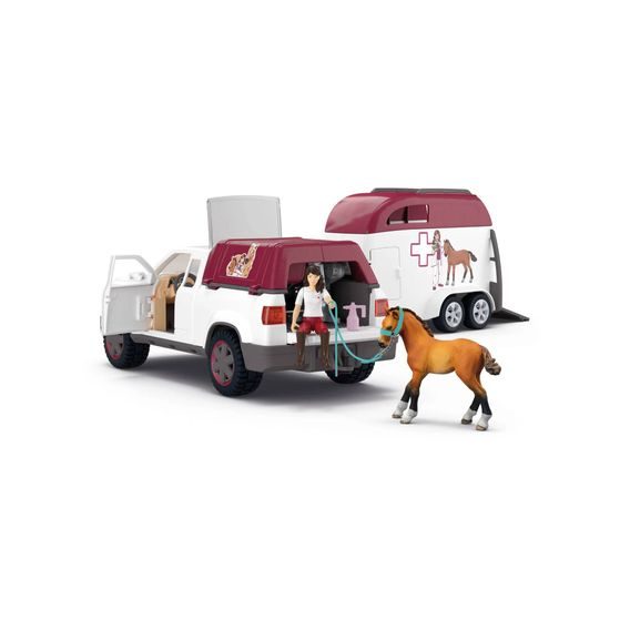 Schleich 42704 - Mobilní veterinář s přívěsem