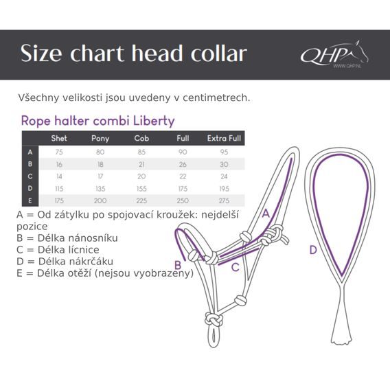 Ohlávka provazová QHP Liberty Combi