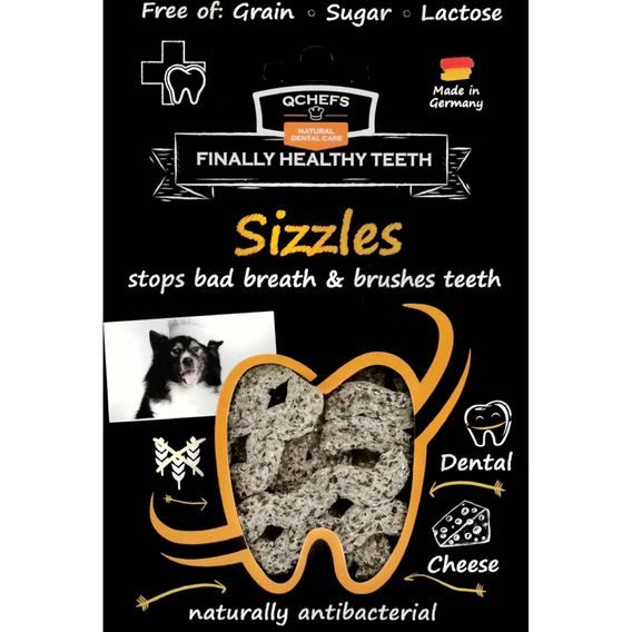 Qchefs Pamlsky na čištění zubů pro psy Sizzles 65g
