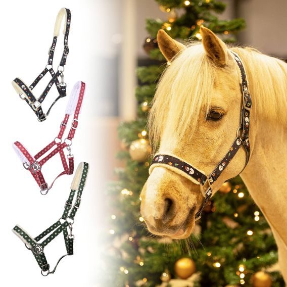 Ohlávka nylon QHP Christmas