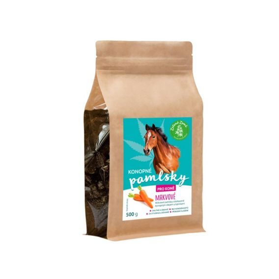 Konopné pamlsky pro koně Zelená Země 500g