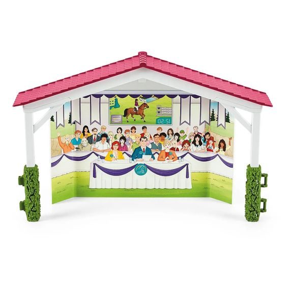 Schleich 42440 - Turnajové závodiště s koníky a ošetřovatelkami