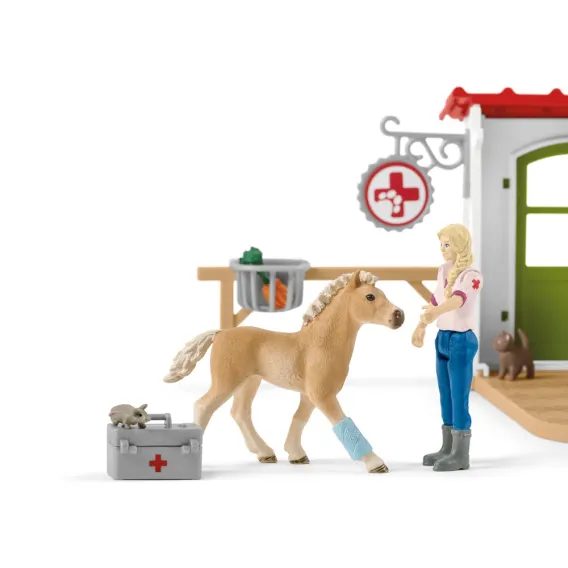 Schleich 42502 - Veterinární ordinace pro domácí zvířata
