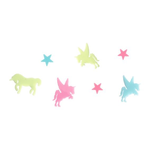 Fluorescentní samolepky Unicorn Paradise