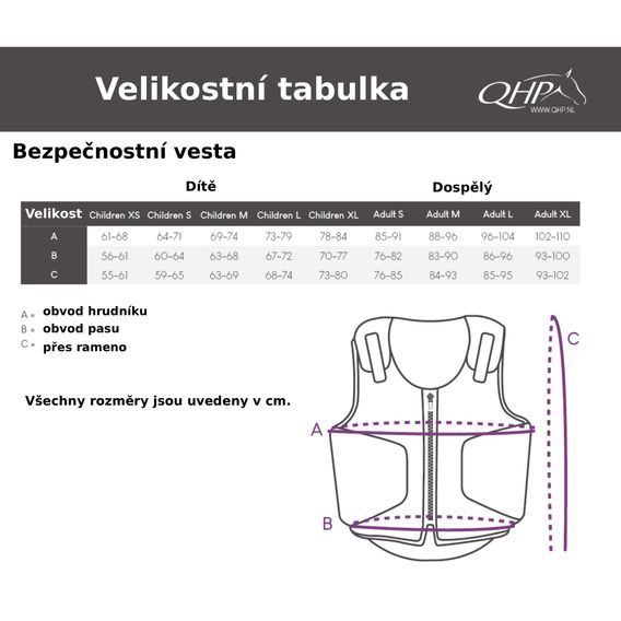 Bezpečnostní vesta QHP Junior dětská
