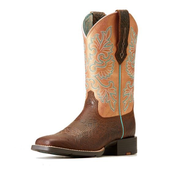 *W* Westernové boty Ariat Round Up Wide Square Toe Stretchfit dámské KOLEKCE